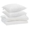 vidaXL S&aelig;ng me&eth; kodda 3 pcs Hv&iacute;tt Microfleece