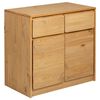vidaXL Skenkur &bdquo;SAUDA&ldquo; Eik 80x43x75,5 cm Gegnheil Fura