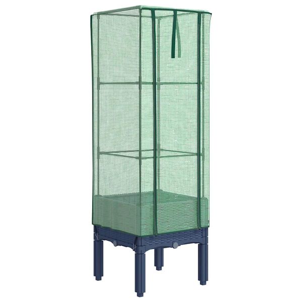 vidaXL Upph&aelig;kka&eth; Be&eth; me&eth; Gr&oacute;&eth;urh&uacute;sahl&iacute;f Spanskreyrs&uacute;tlit 40x40x140 cm