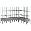vidaXL Gr&oacute;&eth;urkassi me&eth; Rimlagrind 200x160x142,5 cm Lj&oacute;sgr&aacute;tt PP
