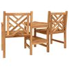 vidaXL St&oacute;ll Br&uacute;nn 152 x 63 x 89 cm Solid teak vi&eth;ur