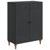 vidaXL Vi&eth;beinteyfla Svartur 66 x 34,5 x 90 cm Samsettur vi&eth;ur
