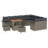 vidaXL Gar&eth;s&oacute;fa sett me&eth; p&uacute;&eth;i me&eth; geymslu me&eth; kodda 12 pcs Gr&aacute;r