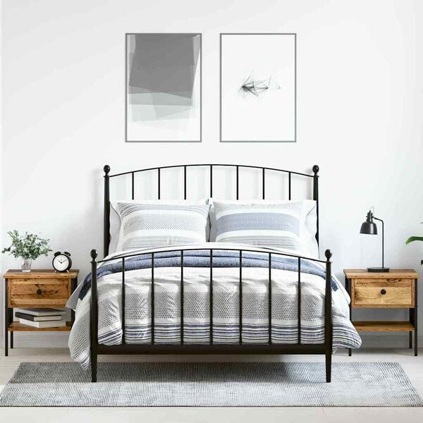 vidaXL N&aacute;ttbor&eth; me&eth; sk&uacute;ffu 2 pcs Gamalt vi&eth;ur 40 x 42 x 45 cm