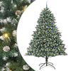 vidaXL Gervi j&oacute;latr&eacute; me&eth; 300 LED Gr&aelig;nn 240 cm PVC, plast og st&aacute;l