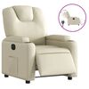 vidaXL Electric Recliner Chair Cream gervi le&eth;ur