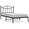 vidaXL R&uacute;mgrind &uacute;r M&aacute;lmi &aacute;n D&yacute;nu me&eth; H&ouml;f&eth;agafli Sv&ouml;rt 100x190 cm