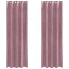 vidaXL Myrkratj&ouml;ld 2 pcs D&ouml;kk bleik 140 x 245 cm Flauel
