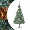 vidaXL Gervi j&oacute;latr&eacute; me&eth; 300 LED me&eth; standi Gr&aelig;nn 210 cm PVC og St&aacute;l
