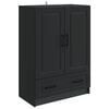 vidaXL Vi&eth;beinteyfla Svartur 66 x 34,5 x 92 cm Samsettur vi&eth;ur
