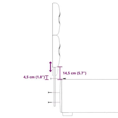 vidaXL Hólfað Springrúm Dökkgrátt 100x200 cm Tauefni