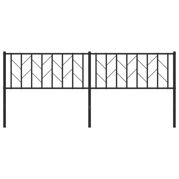 vidaXL H&ouml;fu&eth;gafl &uacute;r M&aacute;lmi Svartur 200 cm