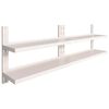 vidaXL 2 H&aelig;&eth;a Vegghengdar Hillur 2 stk Ry&eth;fr&iacute;tt St&aacute;l 240x30 cm