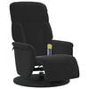 vidaXL Nudd Recliner St&oacute;ll Svartur 91 x 71 x 105 cm Flauel