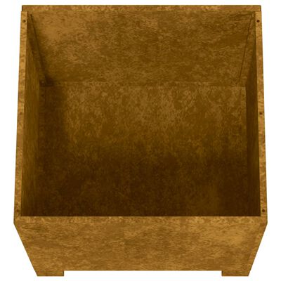 vidaXL Gróðursetningu með fótum Rusty 32x30x33 cm Corten Stál