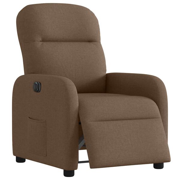 vidaXL Electric Recliner st&oacute;ll Br&uacute;nt efni