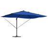 vidaXL Cantilever Roma Parasol Blátt og svart 352 x 251 x 265 cm