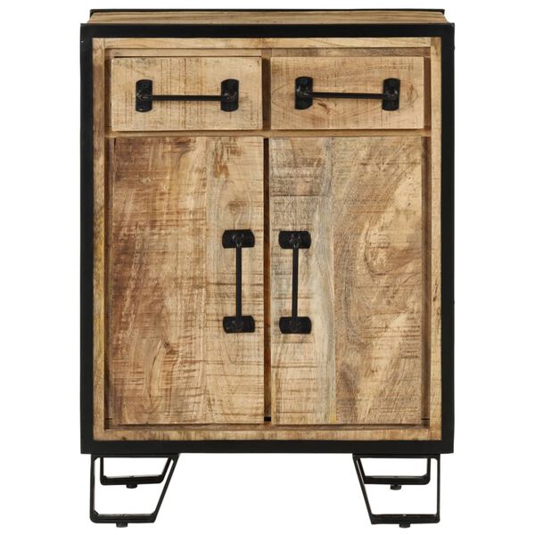 vidaXL Skenkur með 2 Skúffum 53x31x72 cm Gegnheill Grófur Mangóviður