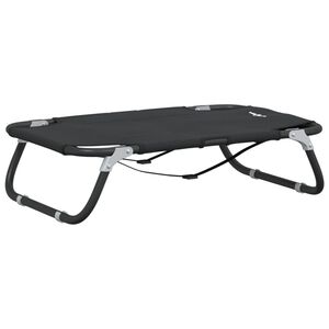 vidaXL Hundab&aelig;li Samfellanlegt Reykgr&aacute;tt Oxfordefni og St&aacute;l