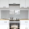 vidaXL Eldh&uacute;s Backsplash 2 pcs Lj&oacute;sgr&aacute;r 80 x 50 cm hertu&eth; gler