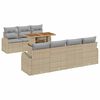 vidaXL Gar&eth;s&oacute;fa sett me&eth; p&uacute;&eth;i 8 pcs drappa&eth;ur og lj&oacute;sgr&aacute;r