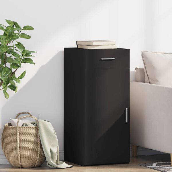 vidaXL Skenkur Svartur 40x42,5x93 cm Samsettur Vi&eth;ur