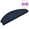 vidaXL Stigamottur sj&aacute;lfl&iacute;mandi 20 stk 65x21x4 cm d&ouml;kkbl&aacute;ar h&aacute;lfhringlaga st&oacute;rar