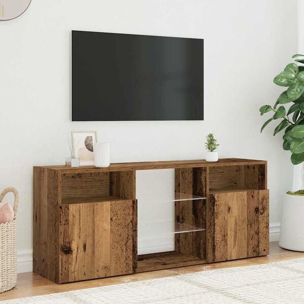 vidaXL sj&oacute;nvarpssk&aacute;pur me&eth; LED lj&oacute;sum 120x30x50 cm Engineered Wood