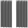 vidaXL voile gard&iacute;nur me&eth; h&oacute;lfum 2 stk D&ouml;kkgr&aacute; 140x245 cm