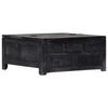247986 vidaXL Coffee Table Black 65x65x30 cm Solid Mango Wood