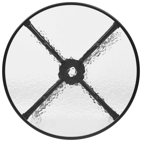 vidaXL Gar&eth;bor&eth; Svart &Oslash;60x70 cm St&aacute;l