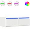 vidaXL sj&oacute;nvarpssk&aacute;pur me&eth; LED lj&oacute;sum Hv&iacute;tt 75x35,5x25 cm