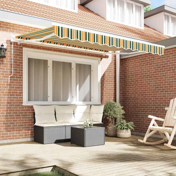 vidaXL Varmaskiptaefni fyrir skyggni Grænn og gulur 300 x 250 cm