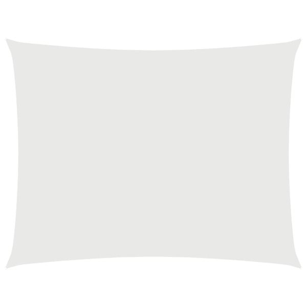 vidaXL S&oacute;lskyggni S&oacute;lsegl Oxfordd&uacute;kur R&eacute;tthyrnt 4x5m Hv&iacute;tt