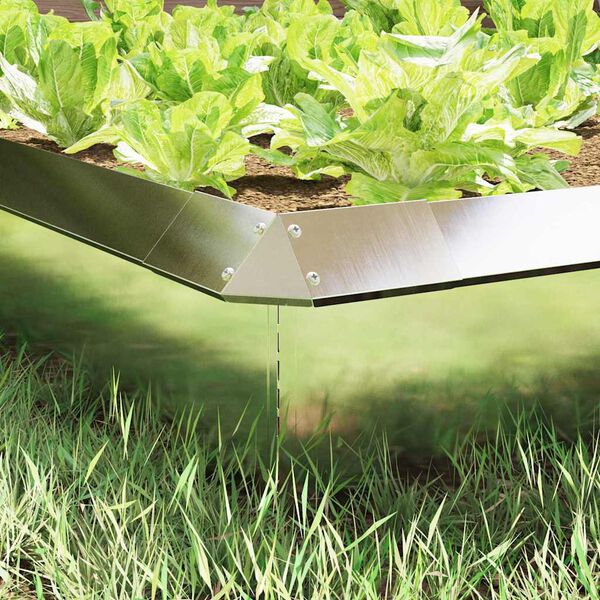 vidaXL Sniglafence 4 pcs Silfur 13,5 x 13,5 x 25 cm Ry&eth;fr&iacute;tt St&aacute;l