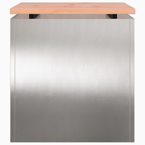 vidaXL Gar&eth;bekkur Silfur 40 x 40 x 43 cm stainless steel