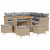 vidaXL Gar&eth;s&oacute;fa sett 9 pcs Drapplita&eth;ur p&oacute;l&yacute;rattan