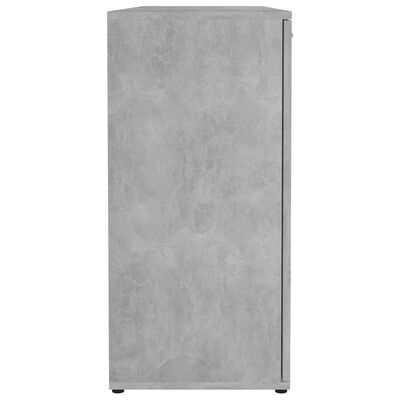 801332 vidaXL Sideboard Concrete Grey 120x35,5x75 cm Chipboard