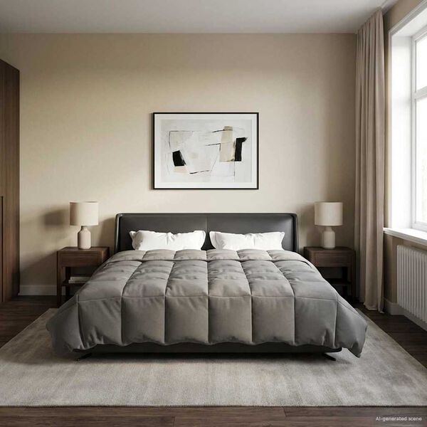 vidaXL Full &aacute;rs d&yacute;na S&iacute;&eth;la&eth; Lj&oacute;sgr&aacute;r 200 x 200 cm M&iacute;kr&oacute;f&iacute;ber