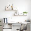 vidaXL Vegghengdar Hillur 2 stk. Eikarlita&eth;ar 90x23,5x3,8 cm MDF