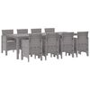 vidaXL Gar&eth;ur bor&eth;sett 9 pcs Hv&iacute;tt P&oacute;l&yacute;pr&oacute;p&yacute;len