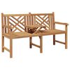 vidaXL Gar&eth;bekkur 150 x 60 x 90 cm Solid teak vi&eth;ur