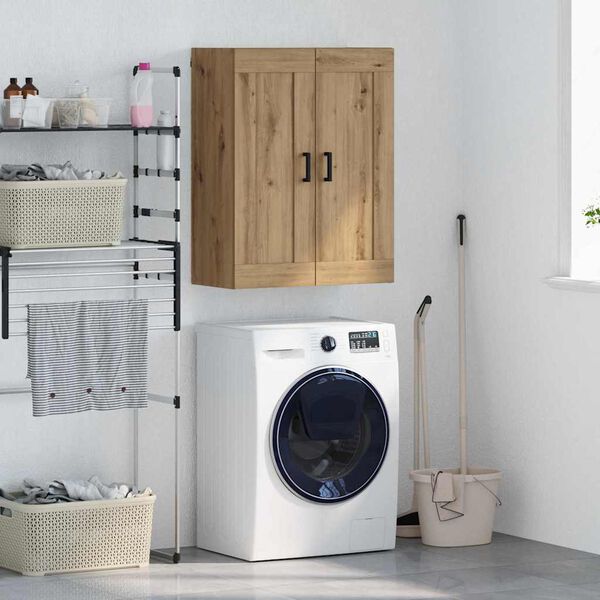 vidaXL Veggsk&aacute;pur Artisan Eik 69,5 x 34 x 90 cm Samsettur vi&eth;ur