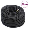 vidaXL Hybrid Loftslanga Svart 0,6" 20 m G&uacute;mm&iacute; og PVC