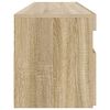 vidaXL Sjónvarpsskápur með LED Ljósum Sonoma Eik 90x35x40 cm