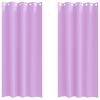vidaXL Svartgard&iacute;nur me&eth; hringjum 2 pcs Fj&oacute;lubl&aacute;r 225 x 140 cm