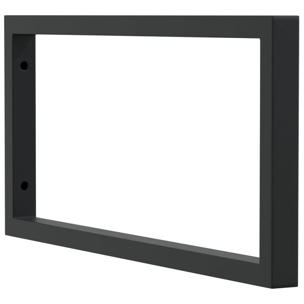 vidaXL Hillufestingar fyrir Handlaug 2 stk Svartur Ferhyrnt St&aacute;l