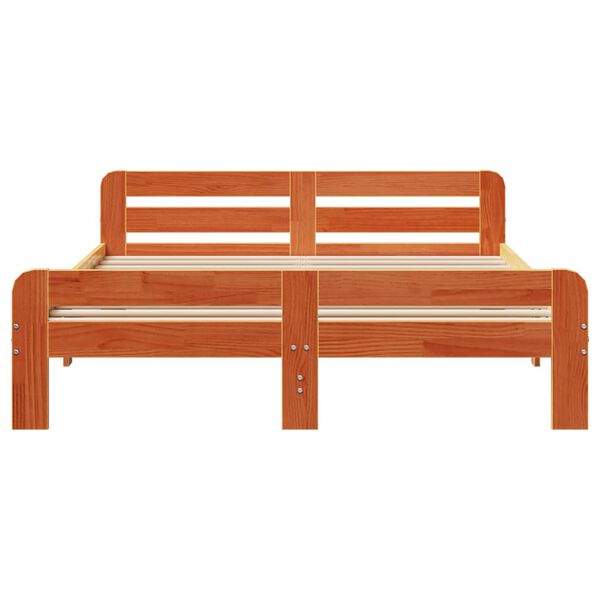 vidaXL R&uacute;mgrind &aacute;n D&yacute;nu Vaxbr&uacute;nn 140x190 cm Gegnheil Fura