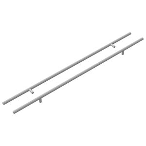 vidaXL Sk&aacute;p handfang 2 pcs Silfur 700mm Ry&eth;fr&iacute;tt St&aacute;l