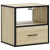 vidaXL Vegghengdur n&aacute;ttbor&eth;ssk&aacute;pur Sonoma Eik 40x31x39,5 cm